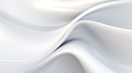 Poster - Abstract soft shiny white gray wavy line background graphic design. Elegant white gray modern architecture art. Blurred backdrop effect back