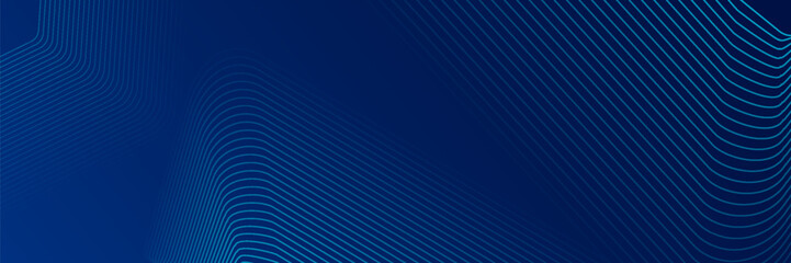 Wall Mural - Modern abstract blue background with shining geometric lines. Blue gradient hexagon shape design. Futuristic technology concept. for banners, brochures, science, websites, companies, posters, covers