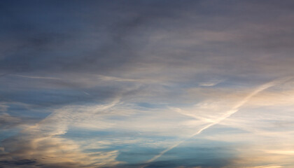 Wall Mural - Colorful sky background on sunset.