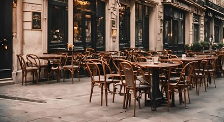 Sticker - Elegant Cafe in Paris.