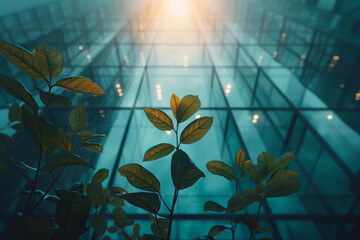 Poster - A corporate entity striving for growth and innovation in the market. Concept of business expansion and development. Generative Ai.