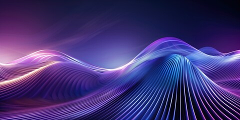 Wall Mural - modern abstract wallpaper, purple and blue gradient waves, dynamic fluid background, vibrant digital