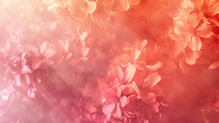 Poster - Dreamy floral background in warm tones