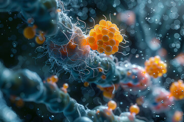 Poster - an abstract representation of the biochemical processes involved in the progression of a metabolic c