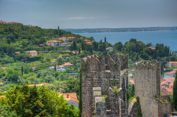 Wall Mural - Old fortification at Piran, Slovenia