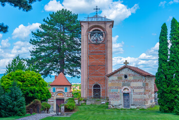 Wall Mural - Zica monastery in Serbia during a sunny day