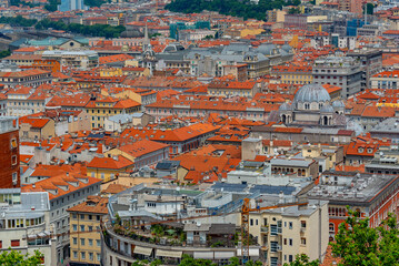 Wall Mural - Rooftops of houses in Italian town Trieste