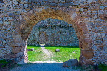 Poster - Manasija monastery in Serbia during a sunny day