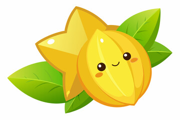 Sticker - carambola food vector illustration