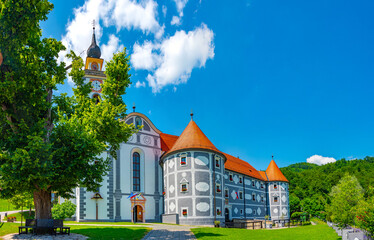 Wall Mural - Beautiful Olimje monastery in Slovenia during a sunny day