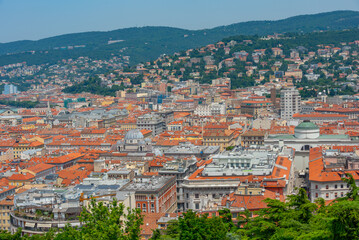 Wall Mural - Rooftops of houses in Italian town Trieste