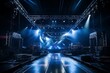 Stage Spotlight with Laser rays and smoke, Stage lighting equipment