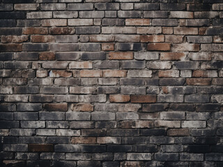 Poster - Textured brick wall painted black adds depth to interior design