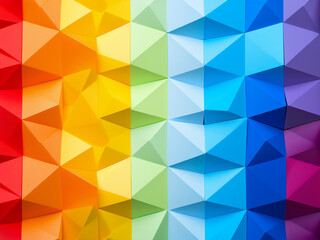 Wall Mural - Minimalistic shapes and rainbow lines create a vibrant, inclusive atmosphere