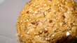 Tasty close up of Seeded bread roll