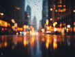 Cityscape's nocturnal beauty rendered in abstract bokeh hues
