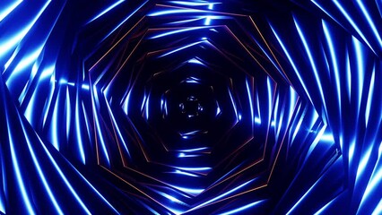 blue sparkling awards spiral rotating vj loop 3d render. holidays background, spotlight overlay for 