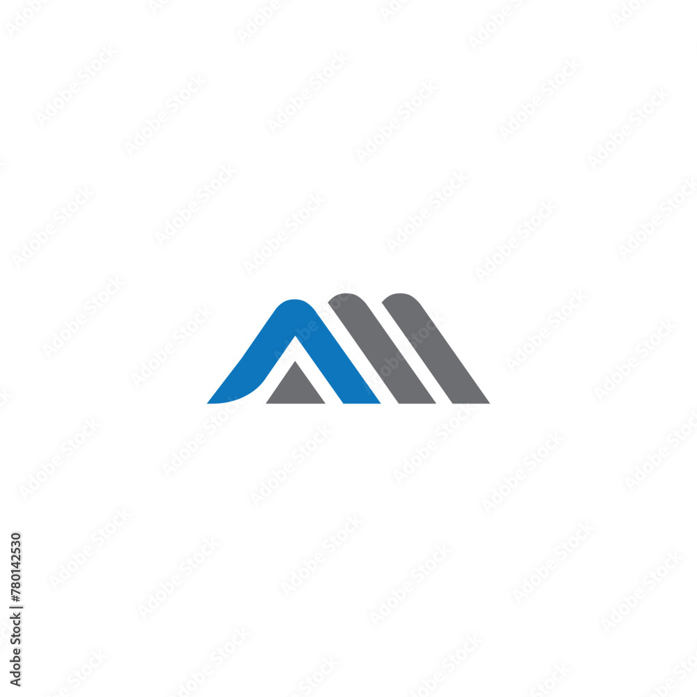 am logo design am vector logo am initial design Stock Vector | Adobe Stock
