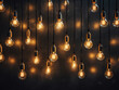 Lighting pattern created by retro-style light bulbs