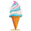 ice cream cone isolated on transparent background