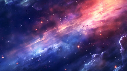 Digital blue and purple nebula starry abstract graphic poster web page PPT background