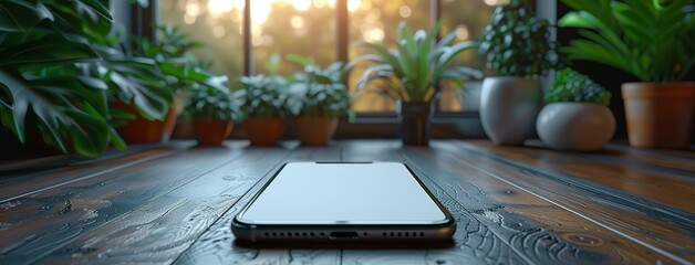 Realistic smartphone mockup. perspective mobile phone mockup similar to iphone with blank screen, Vector illustration