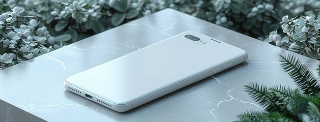 Realistic smartphone mockup. perspective mobile phone mockup similar to iphone with blank screen, Vector illustration