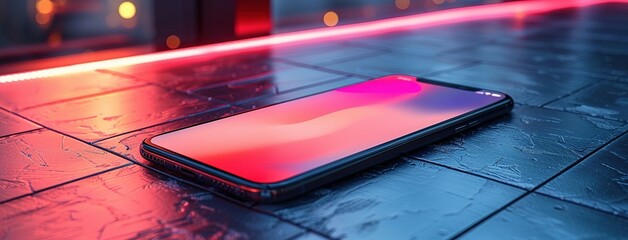 Realistic smartphone mockup. perspective mobile phone mockup similar to iphone with blank screen, Vector illustration