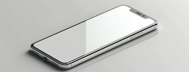 Realistic smartphone mockup. perspective mobile phone mockup similar to iphone with blank screen, Vector illustration