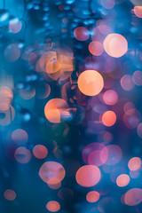 Wall Mural - : A mesmerizing pattern of bokeh lights captured in rich, vivid hues