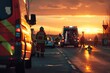 © mariiaplo - Emergency Response Team at Sunset Road Accident Scene