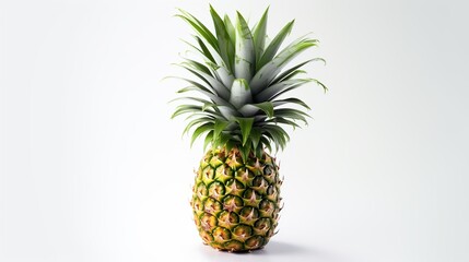 Sticker - Pineapple isolated on white background