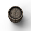 Wooden Cask Barrel. 3D Illustration. File with Clipping Path.