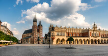 Eastern European Cobbled Square In Krakow, Poland
