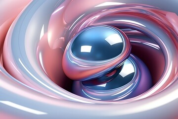Poster - abstract colorful shape against white background, 3d illustration. smooth shape 3d rendering , gener