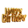 golden sparkles happy birthday transparent background