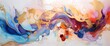 Radiant ribbons of color are accentuated by sparkling glitters, creating an enchanting spectacle in this mesmerizing marble ink abstract masterpiece.