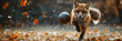 a Fox playing with football beautiful animal photography like living creature