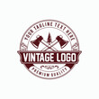 Pines Evergreen Conifer tree with Circular Saw Blade for Sawmill Carpentry Woodwork Vintage Retro logo premium design
