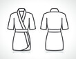 kimono or robe line icon