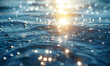 Sparkling water surface texture with sunlight reflections, Generative AI 