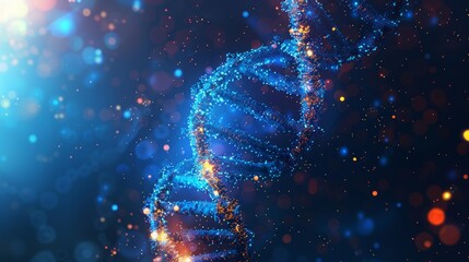 Poster - A futuristic and abstract vector background showcasing DNA technology elements,