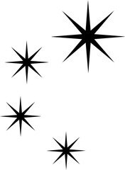 Wall Mural - Star icon vector. Twinkling star illustration sign. Sparkles symbol. Shining burst logo.