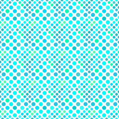 Poster - Geometrical turquoise seamless abstract circle pattern background design - light blue vector graphic from dots