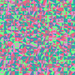 Poster - Random chaotic triangle mosaic pattern background - colorful abstract vector design