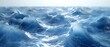 Serene Blue Ocean Wave Symphony. Concept Ocean Photography, Wave Art, Blue Watercolor, Symphonic Ocean Views