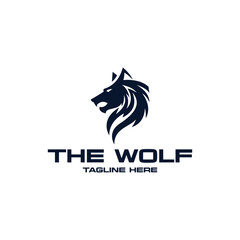 Wall Mural - A sleek and powerful wolf logo design, representing strength and elegance