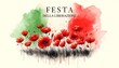 © Milano - Illustration with watercolor effect representing italy's liberation day.
