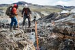 Scientific Team Measuring Geothermal Activity, Environmental Field Research