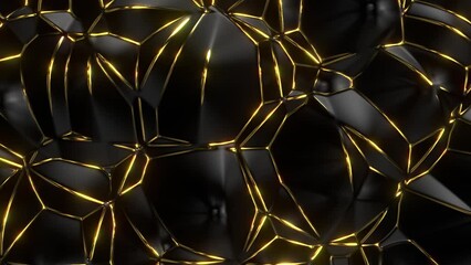 Glowing Geometric Nexus on a Dark Canvas